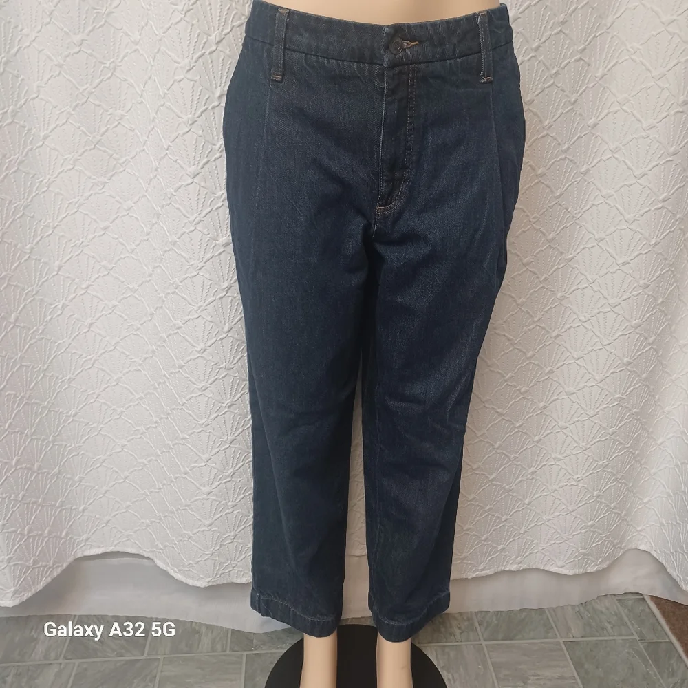 Banana Republic Women Size 30/10 Deep Indigo Relaxed Jeans - Picture 1 of 16